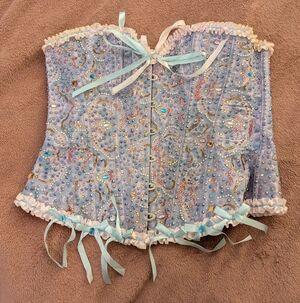 rhinestoned corset burlesque